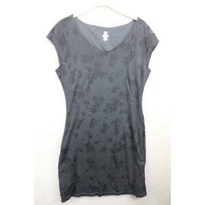 Merrell Select Wick Black Cap Sleeve Floral Dress-Medium-Lined-Whimsigoth-Witchy